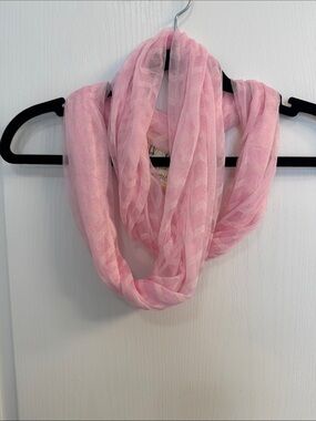Light Pink Sheer Infinity Scarf - Women's Lightweight Wrap